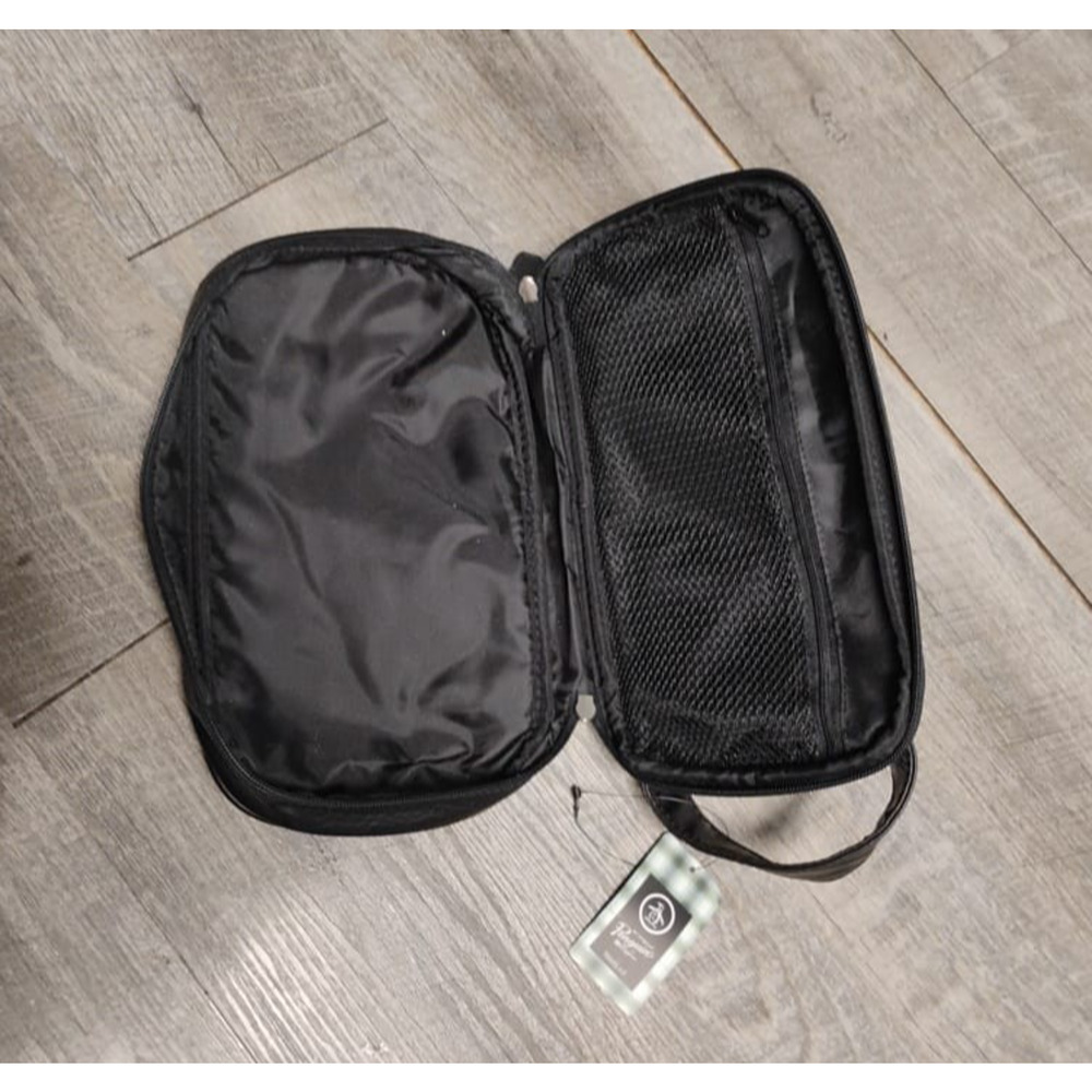 PENGUIN by Munsingwear Men's BLACK Toiletry Shaving Kit Travel Bag - Picture 5 of 5
